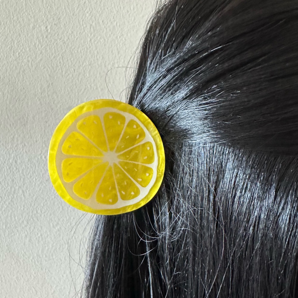 Lemon Hair Claw Clip
